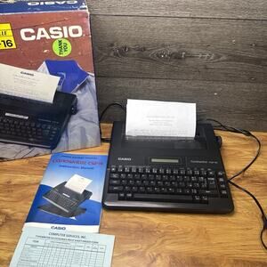 Casio CasioWriter CW-16 Portable Electric Typewriter TESTED working